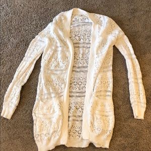 White cardigan